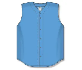 Athletic Knit Full Button Sleeveless Softball Jersey