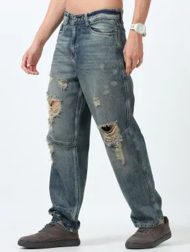 Caelum - Distressed Relaxed Jean - Blue