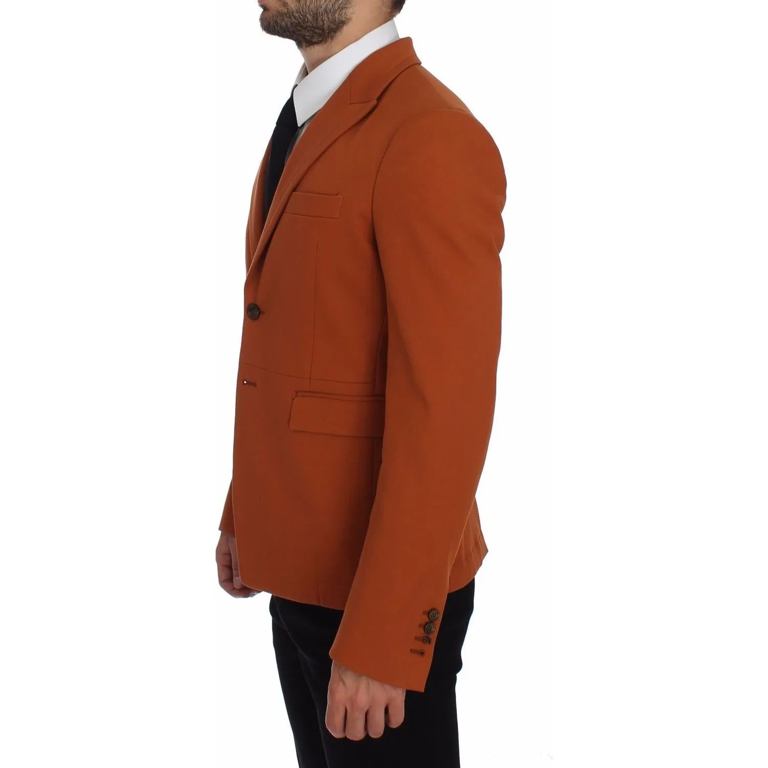 Dolce & Gabbana Elegant Orange Casual Cotton Blend Blazer