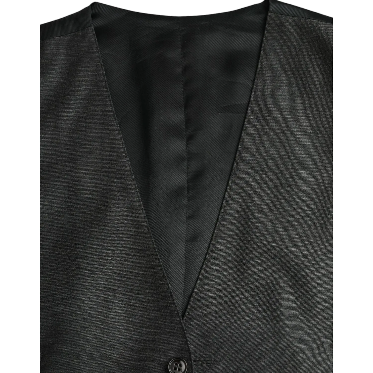 Dolce & Gabbana Gray Wool Formal Dress Waistcoat Vest