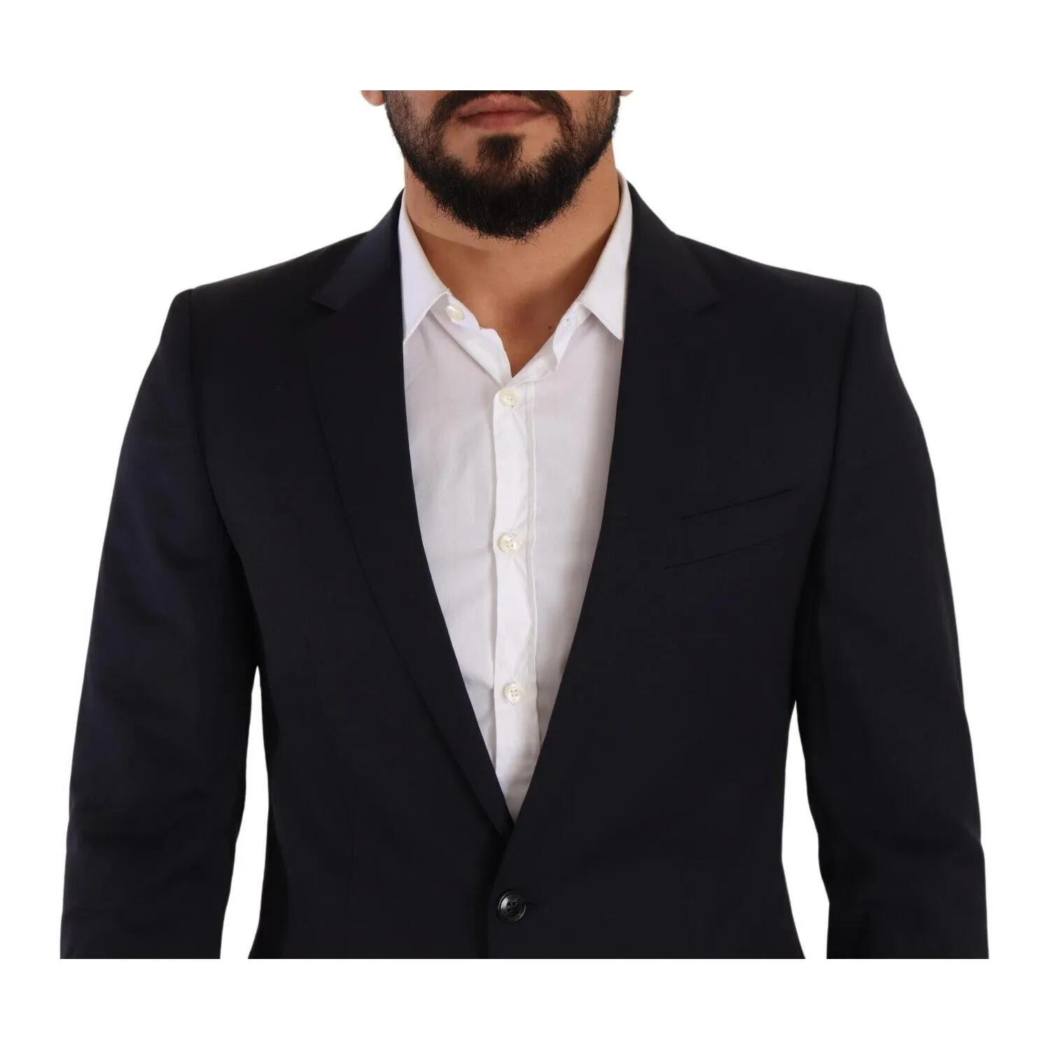 Dolce & Gabbana Sleek Navy Martini Slim Fit Wool Blazer