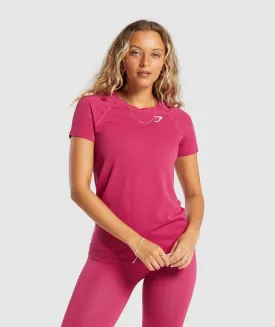 Gymshark Vital Seamless 2.0 Light T-Shirt - Vintage Pink/Marl