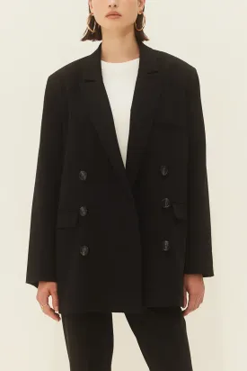 LONG OVERSIZED BLAZER WITH LEO LINING