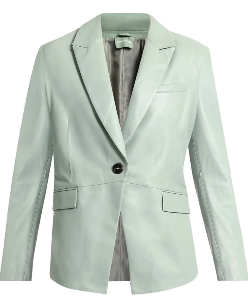 Oakwood Viruta Almond Leather Blazer