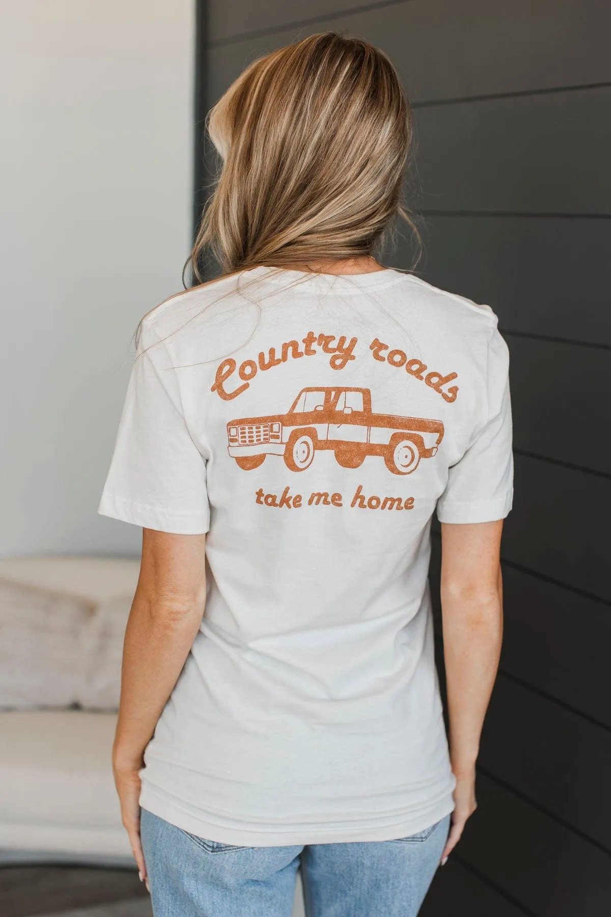 "Country Roads" Graphic Tee- Vintage White