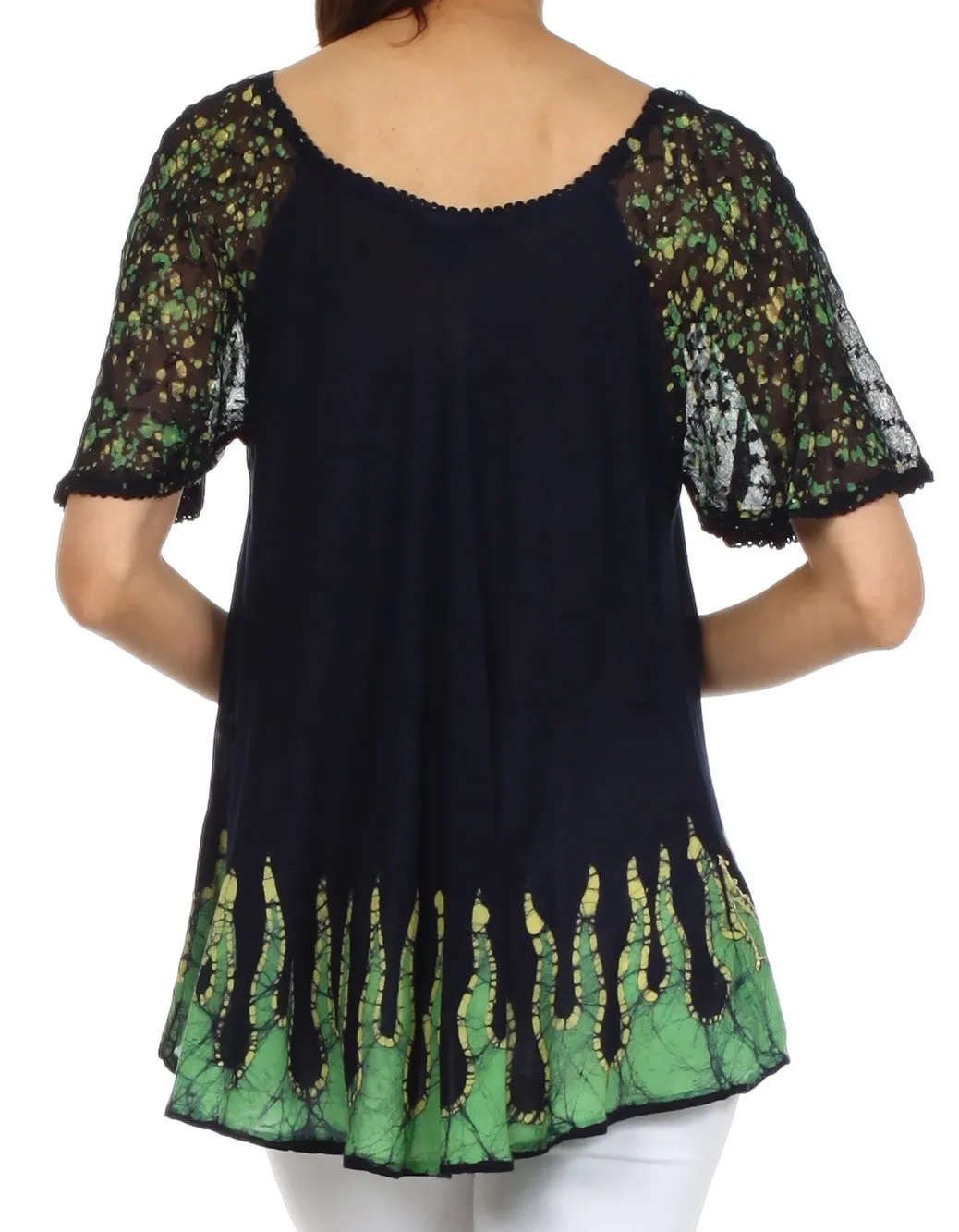 Sakkas New Spirit Batik Relaxed Fit Blouse