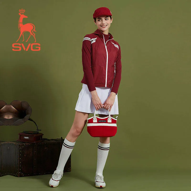 SVG Golf Autumn and Winter Women's Red Stitched Vest