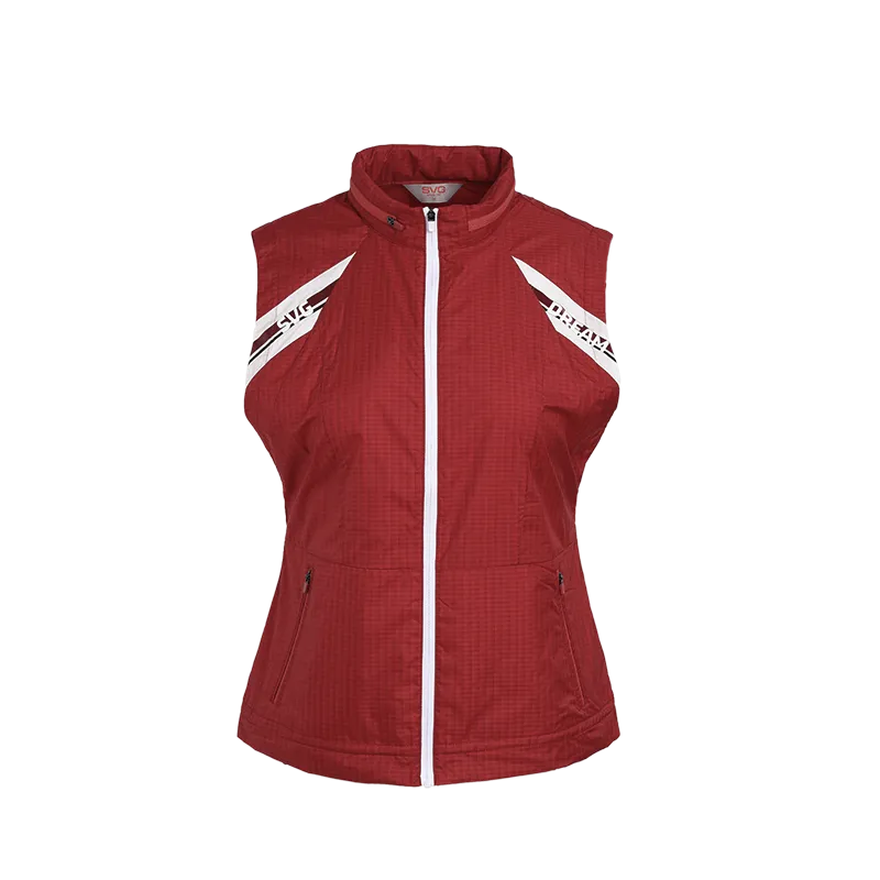 SVG Golf Autumn and Winter Women's Red Stitched Vest