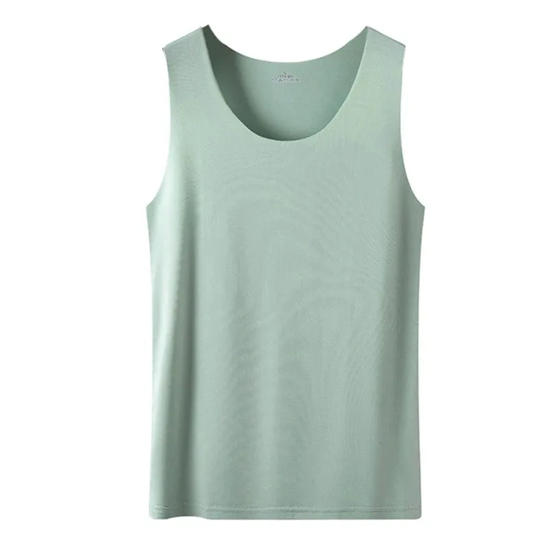 Women Summer Ice Silk Seamless  Top Basic Sleeveless O-Neck Racerback Athletic Thin Shirts Plain Solid Color Yoga Quick Dropship